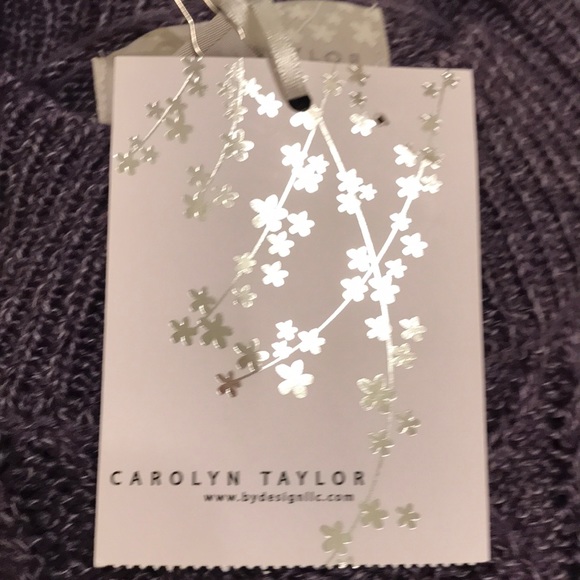 Carolyn Taylor Purple Cable Sweater Size Medium - Picture 9 of 15